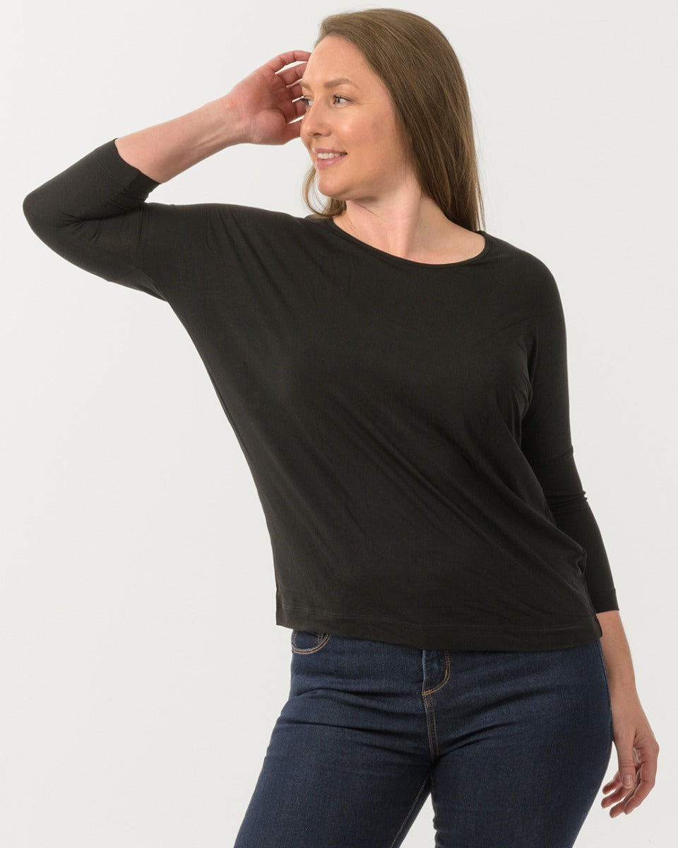 Bamboo Relaxed 3/4 Sleeve Top