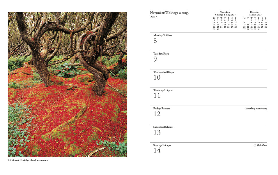 New Zealand Wilderness Diary 2027