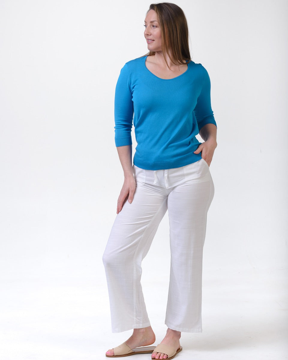 Organic Egyptian Cotton 3/4 Sleeve Top
