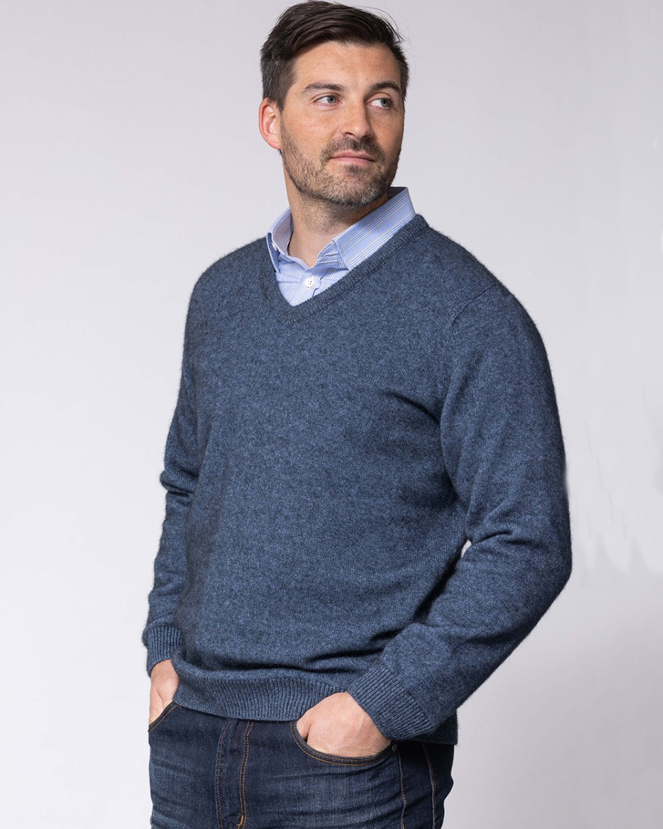 Possum Merino Oxford V-Neck Sweater