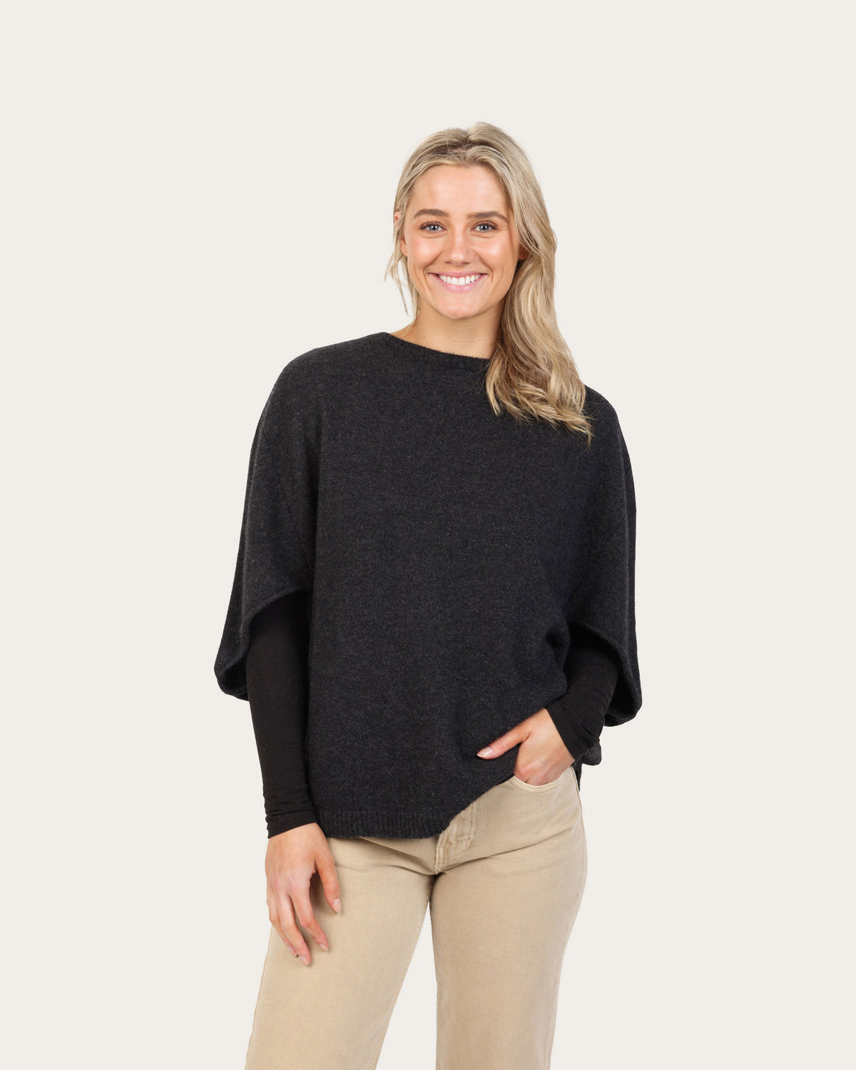 Possum Merino Cape Sweater