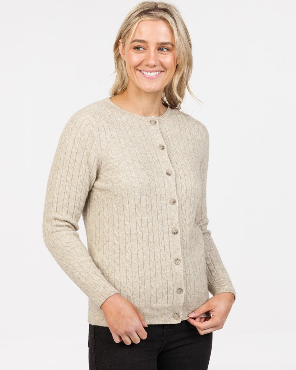 Possum Merino Cable Cardigan