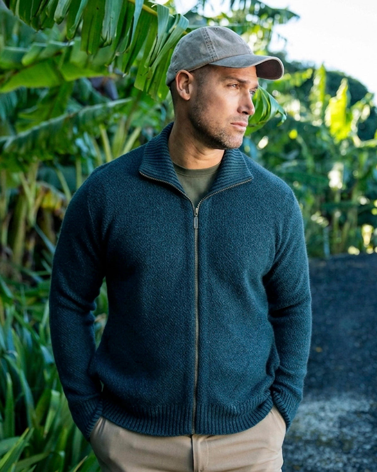 Possum Merino Two Tone Moss Stitch Jacket