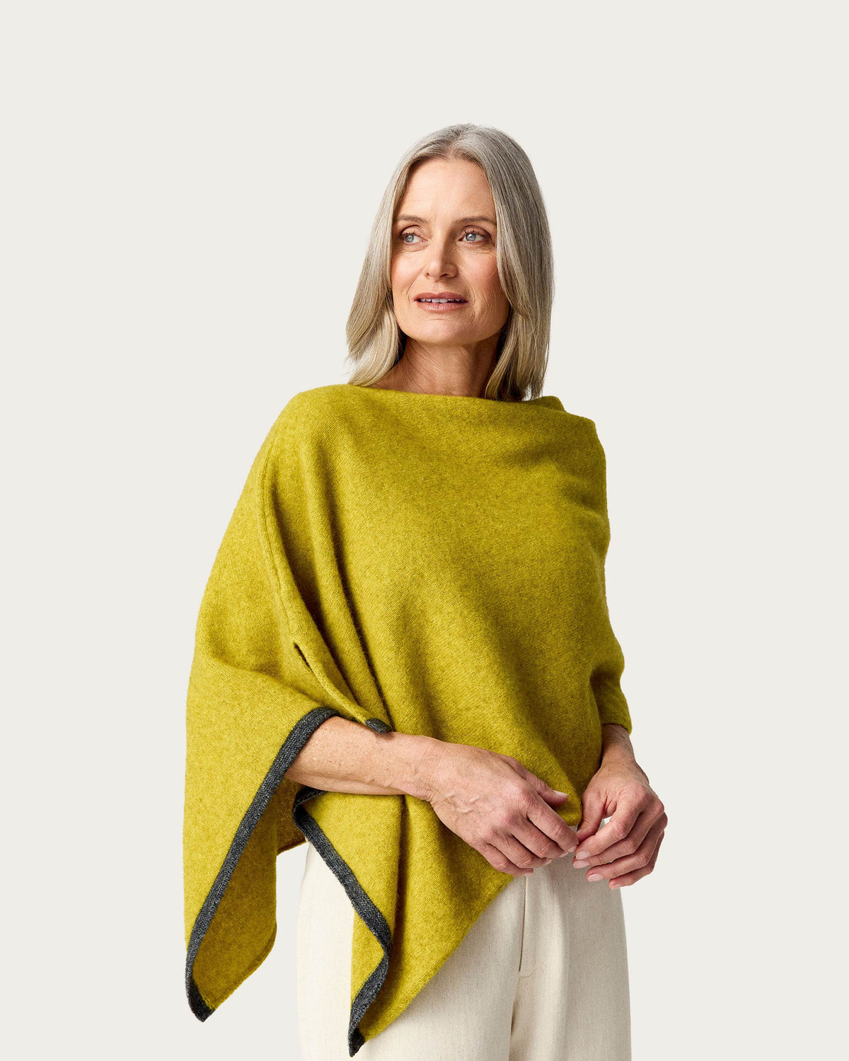 Possum Merino Two Tone Poncho