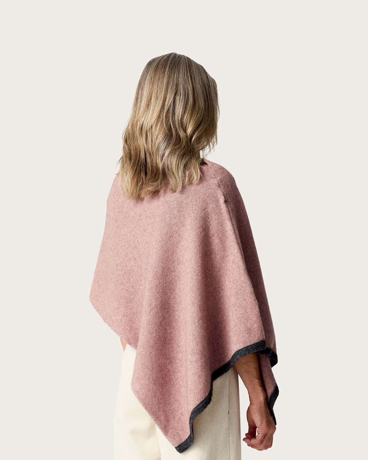 Possum Merino Two Tone Poncho