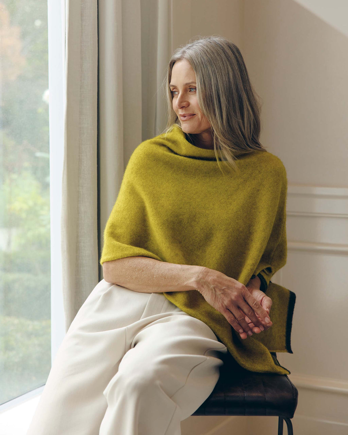 Possum Merino Two Tone Poncho