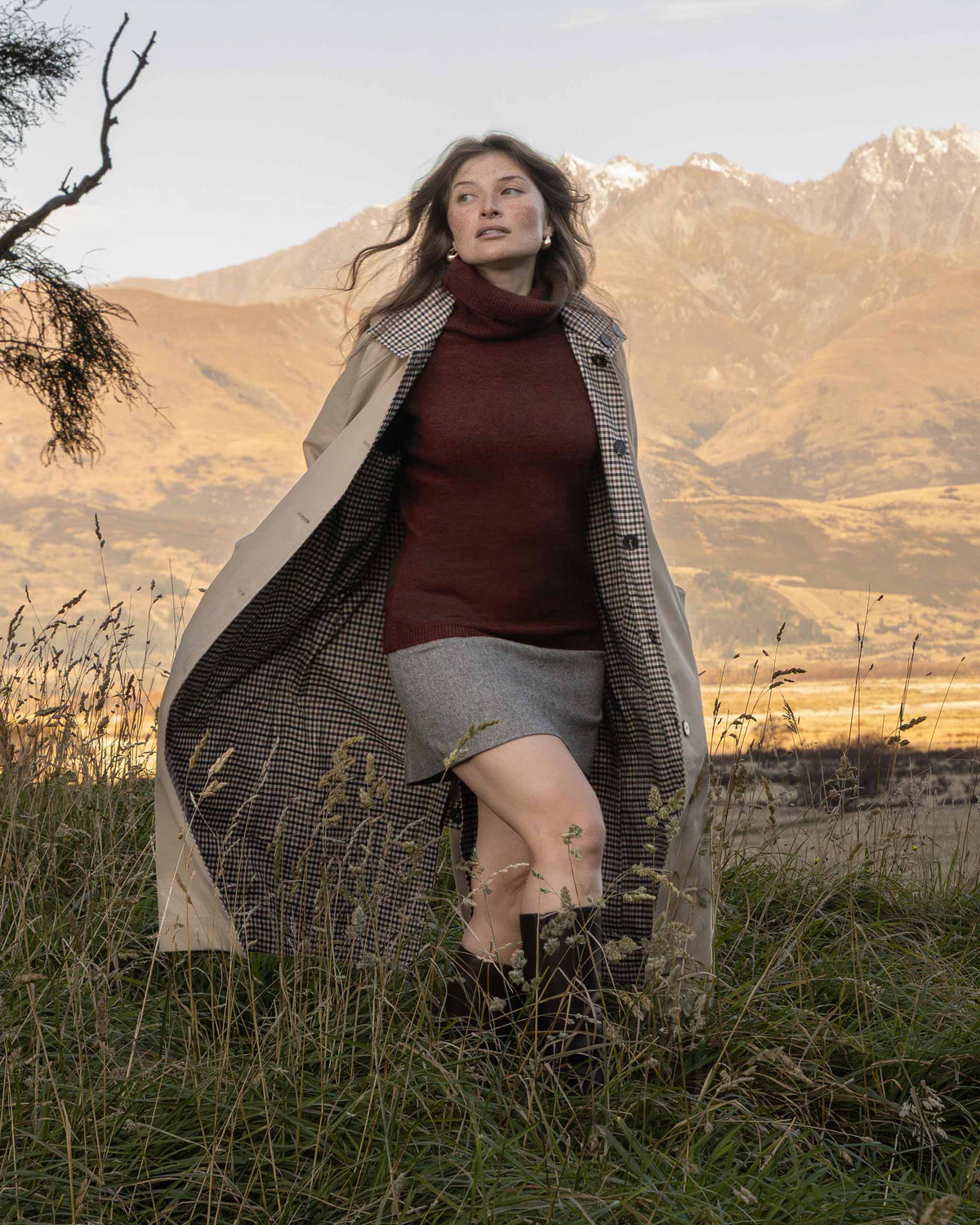 Possum Merino Moss Stitch Cowl Sweater