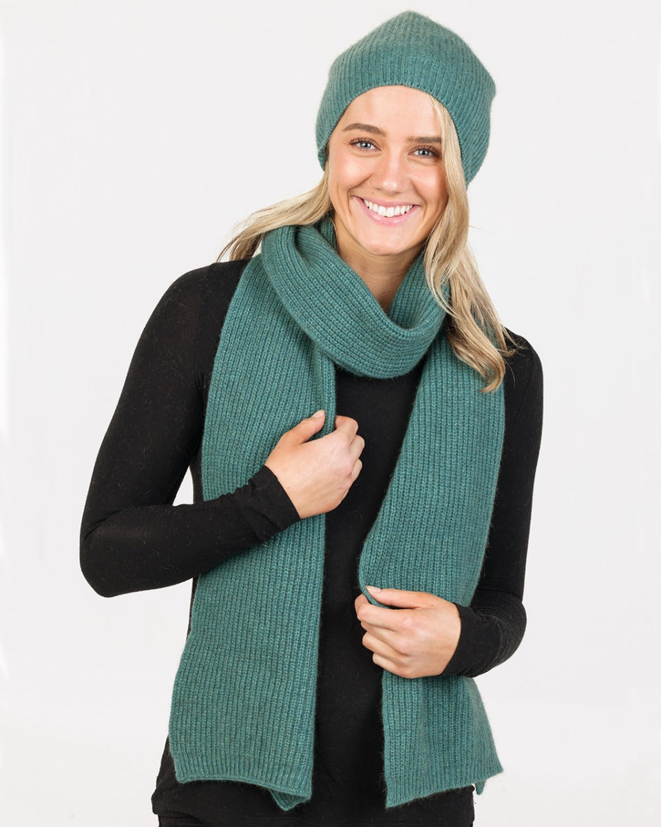 Possum Merino Ribbed Slouch Beanie