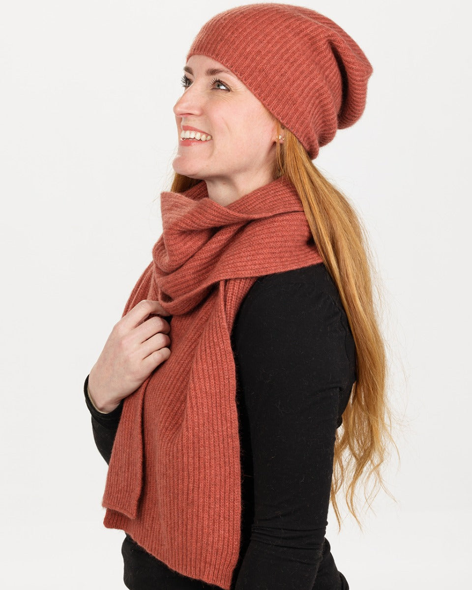 Possum Merino Ribbed Slouch Beanie