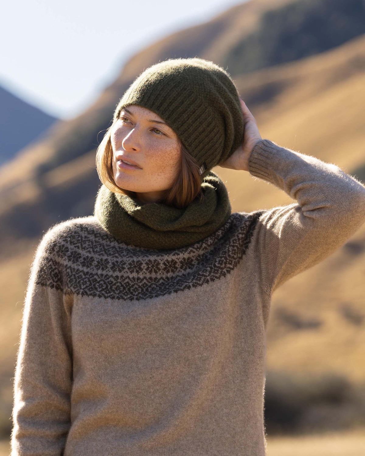 Possum Merino Moss Slouch Beanie