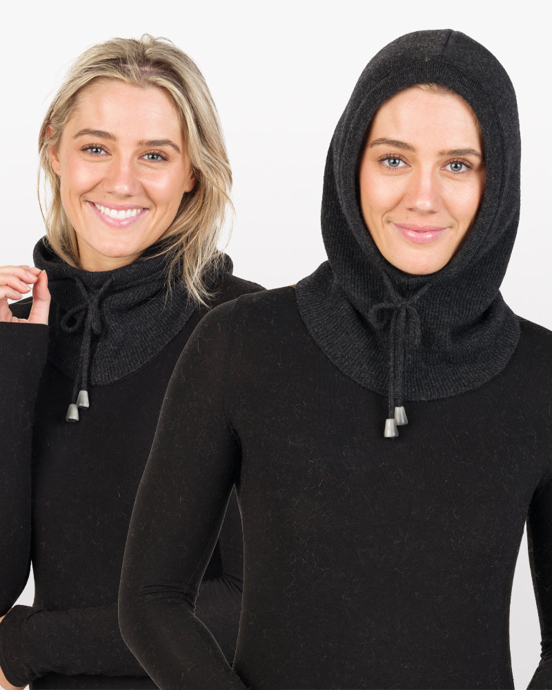Possum Merino Scarf with Hood