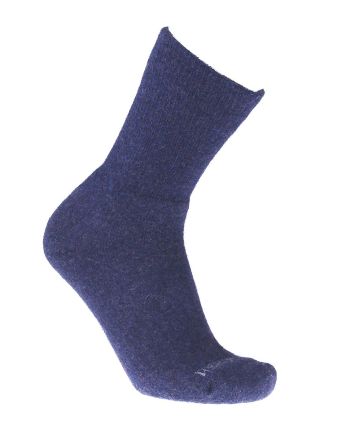 possum merino Blue sock on a white background