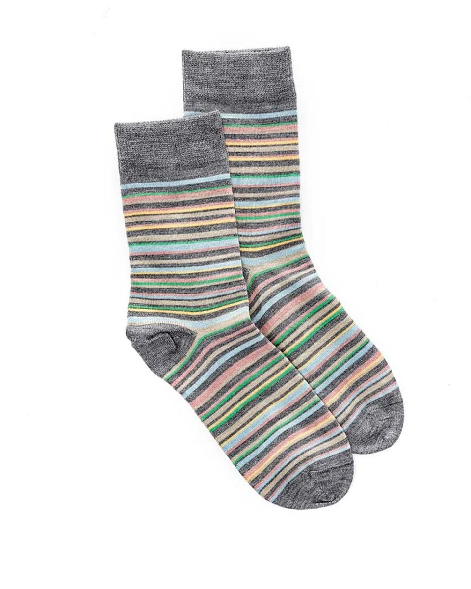 Merino Multi Stripe Dress Socks