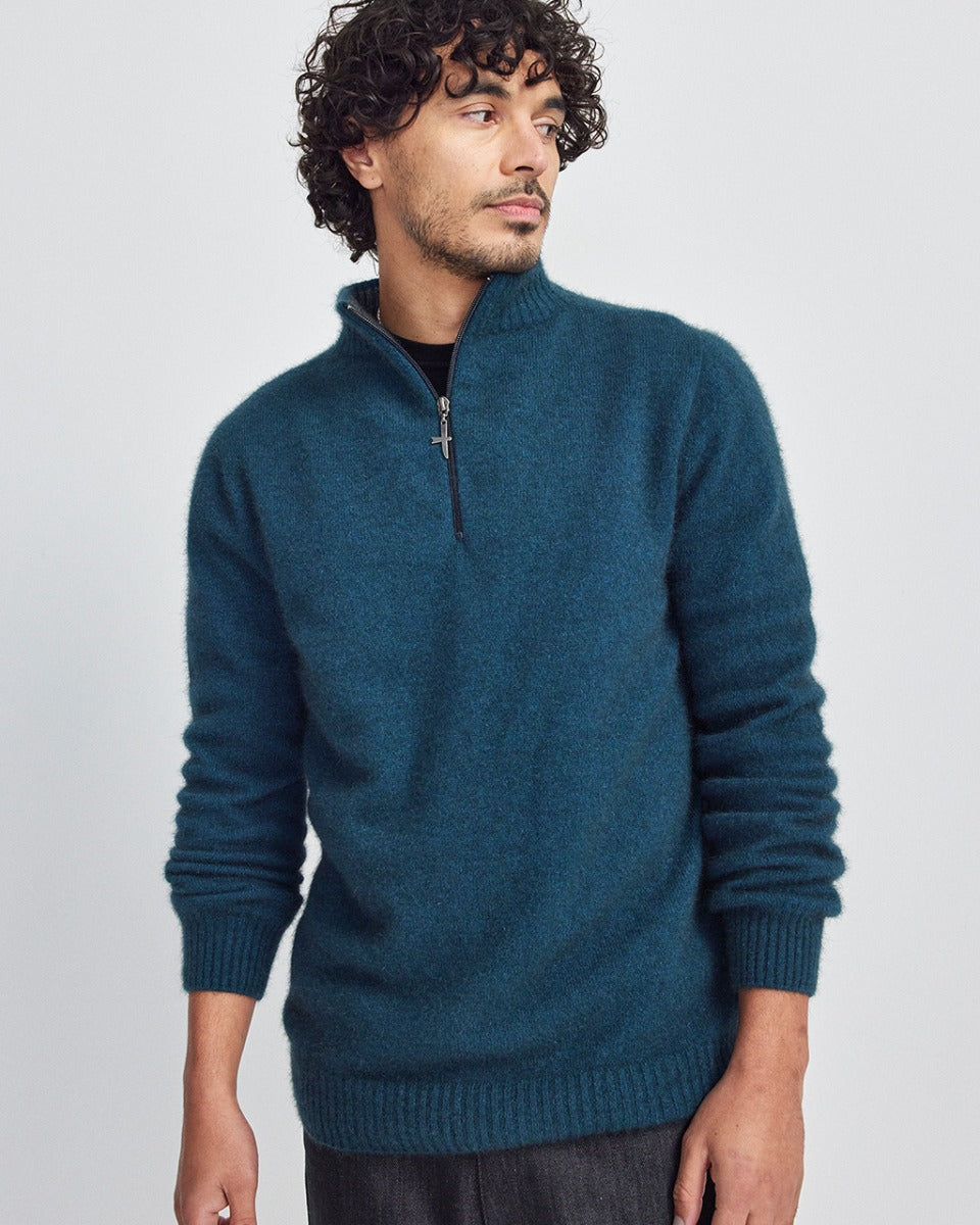 Possum Merino Estuary Half Zip Sweater