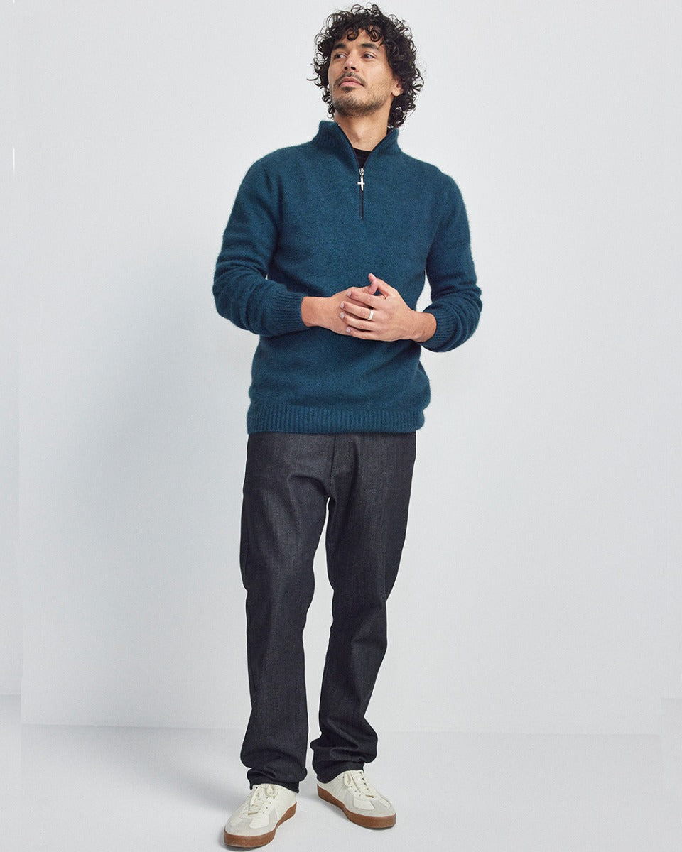 Possum Merino Estuary Half Zip Sweater