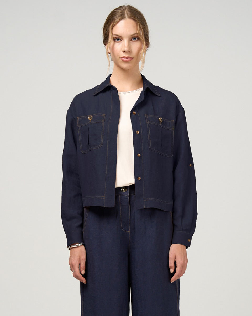 Madly Sweetly Aspect Linen Blend Jacket