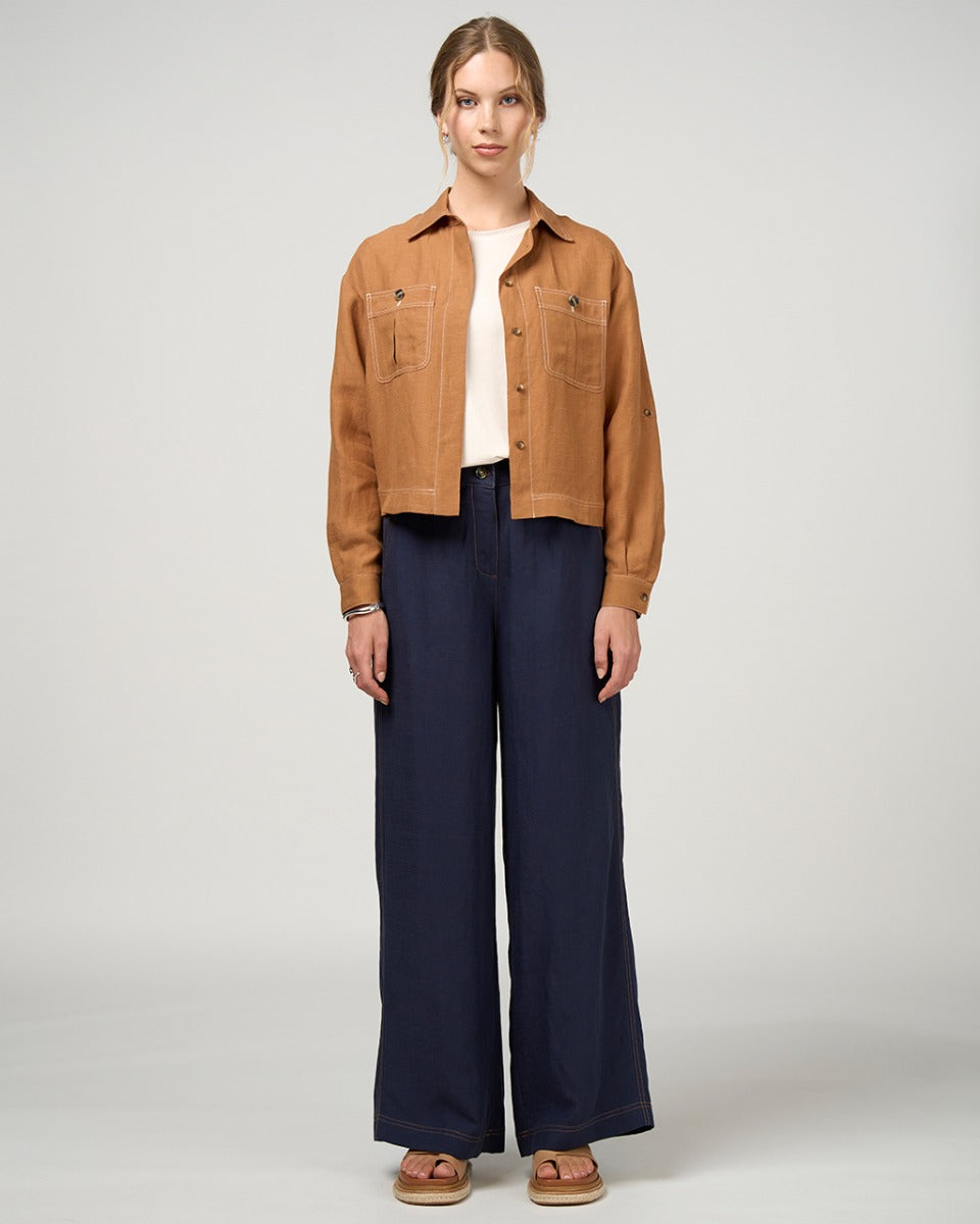 Madly Sweetly Aspect Linen Blend Trousers