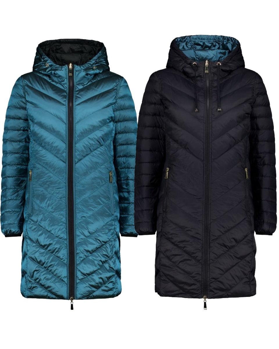 Moke 2 Colour Reversible Down Coat