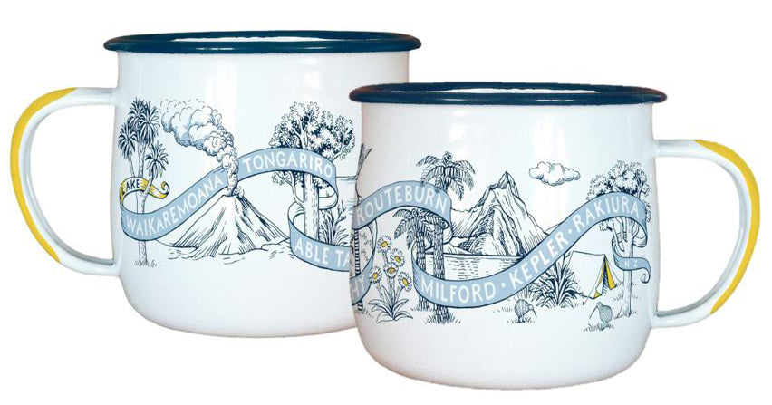 NZ Design Enamel Mug