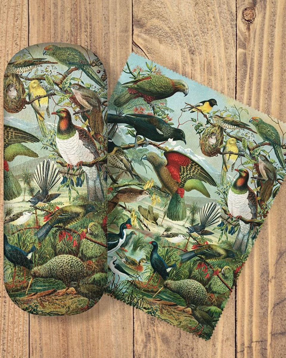 Glasses Case and Lens Cloth with NZ Designs
