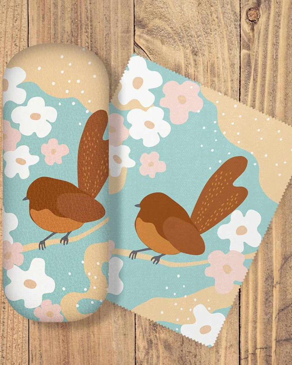 Glasses Case and Lens Cloth with NZ Designs
