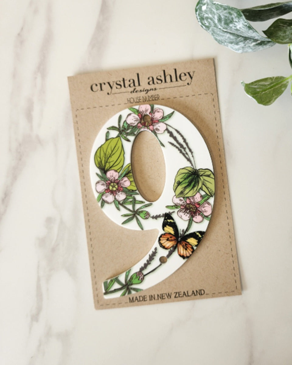 New Zealand Flowers House Numbers