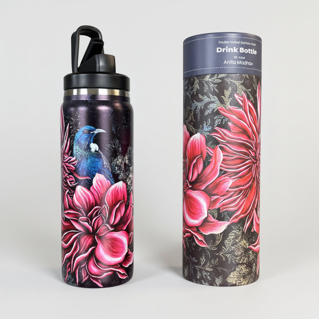 Stainless Steel Water Bottle with NZ Design