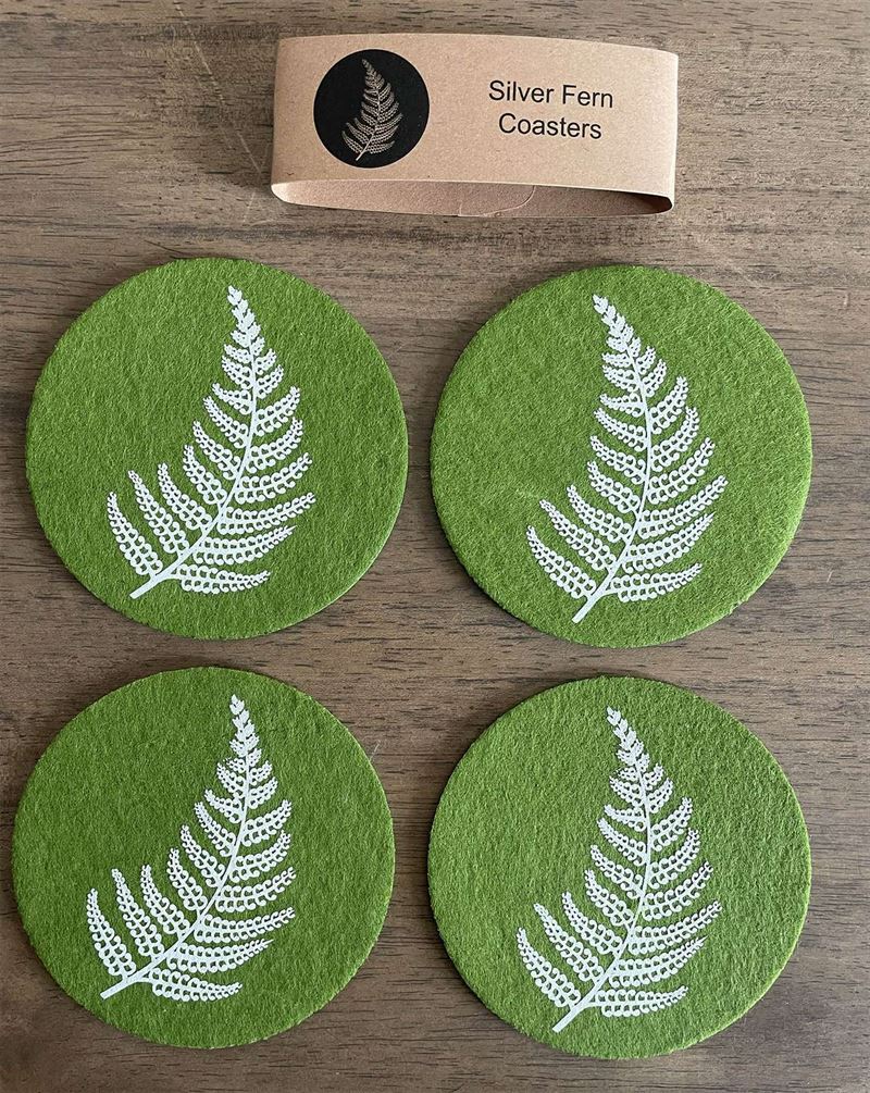 New Zealand Eco-felt Coasters Set of 4 by Jo Luping