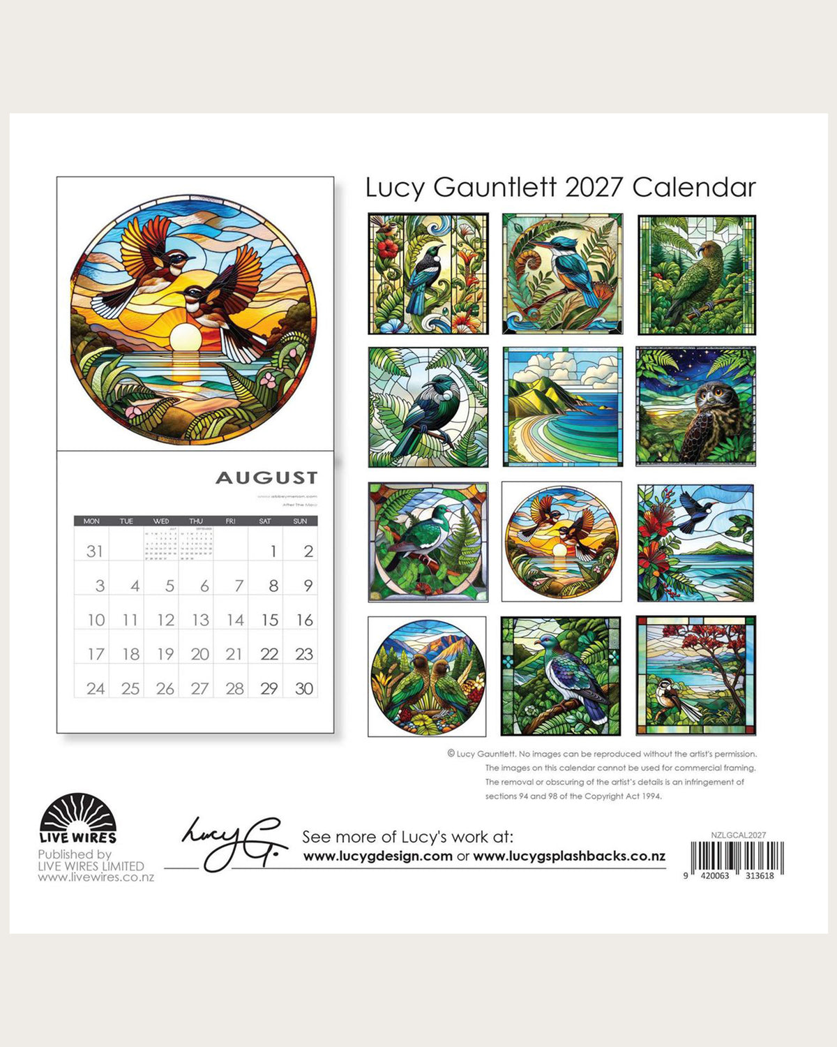 New Zealand Art Calendar by Lucy Gauntlett 2027