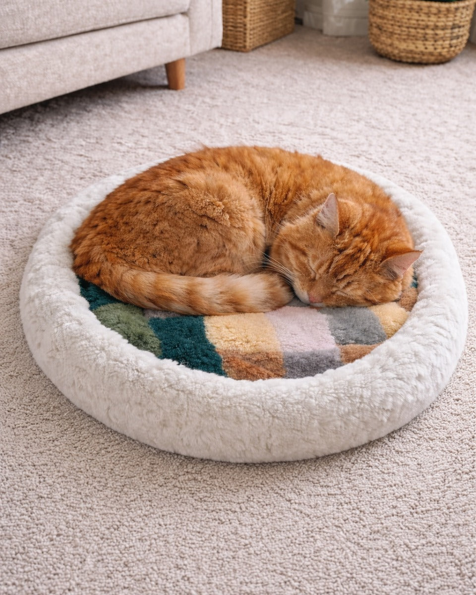 Sheepskin Cat Bed