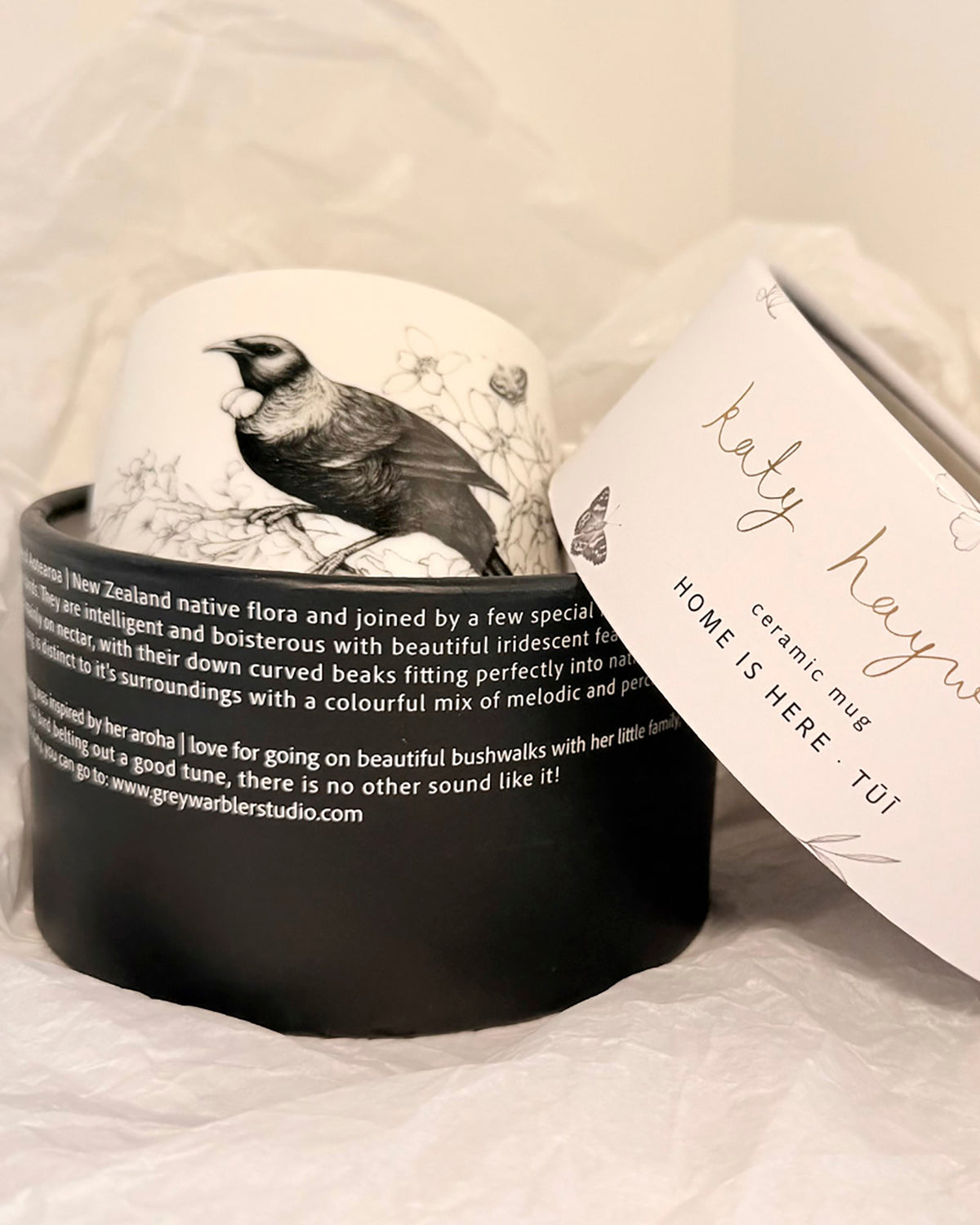 China Mug with NZ Birds by Katy Hayward