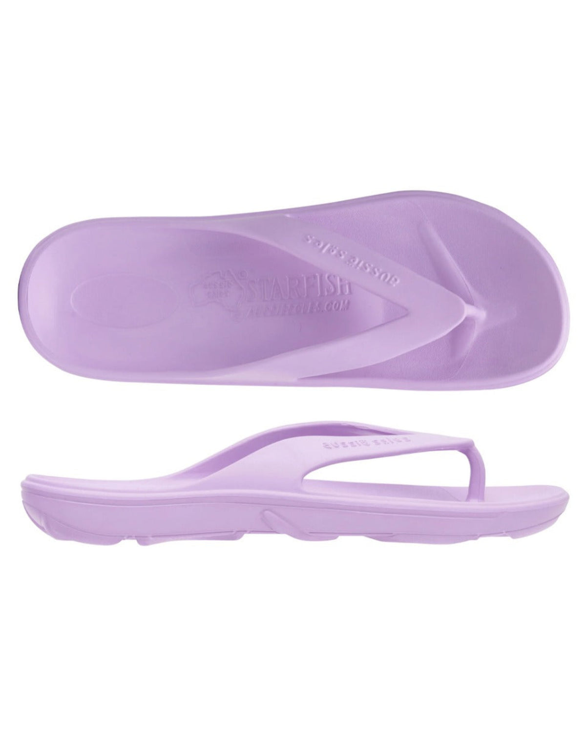 Purple flip-flop sandal on a white background