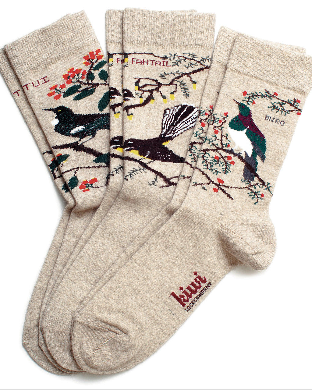 Possum Merino Bird Socks