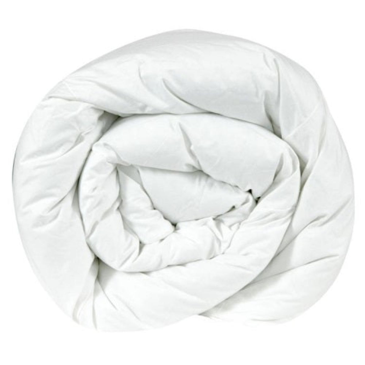 silk White quilted comforter on a white background
