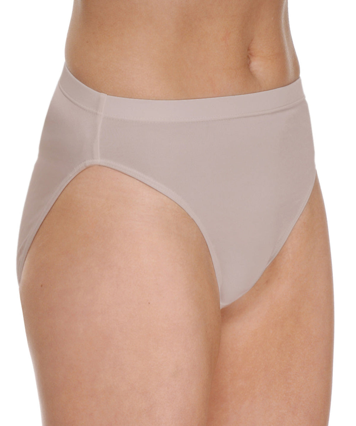 Latte high-waisted underwear on a white background