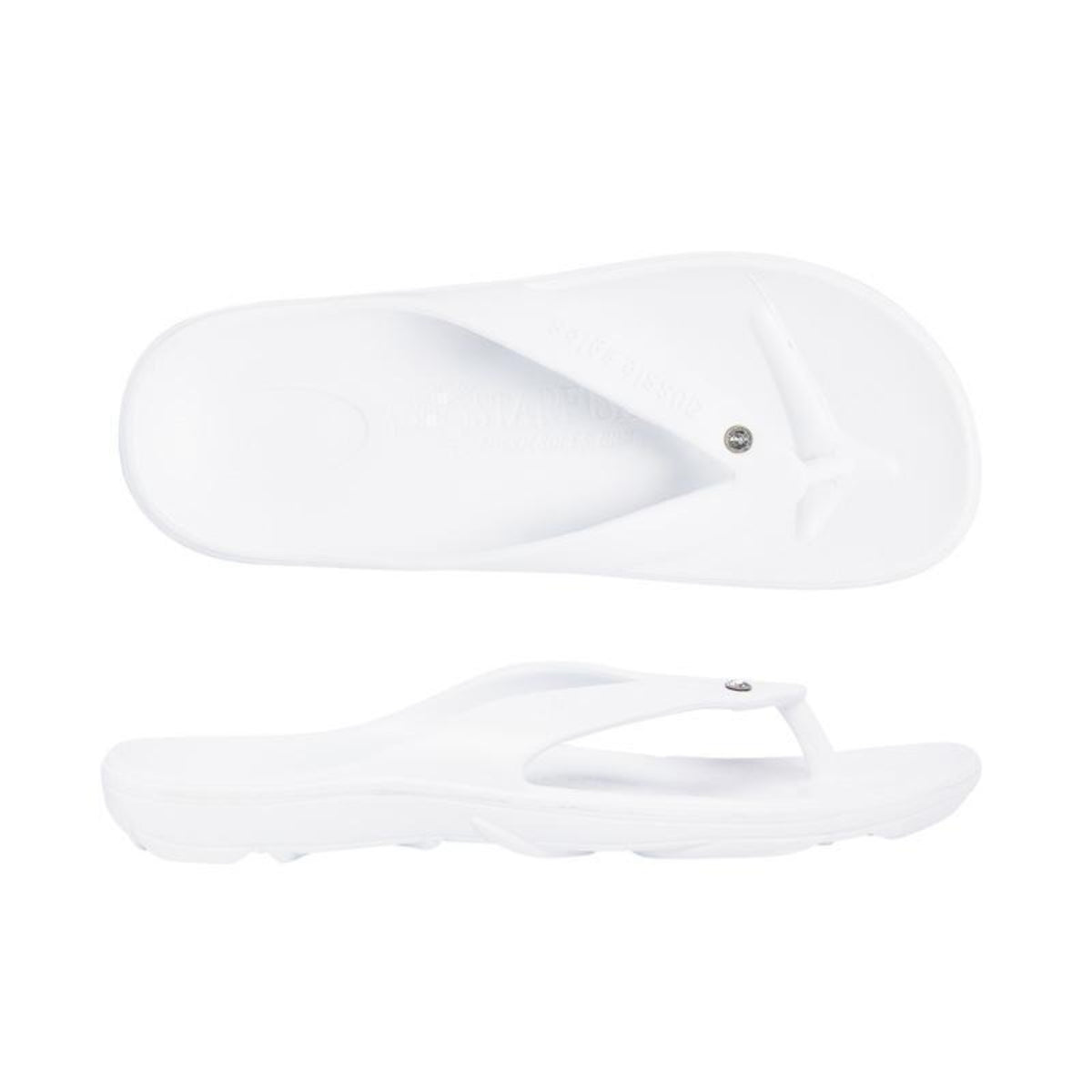 Jandals White flip-flops on a white background